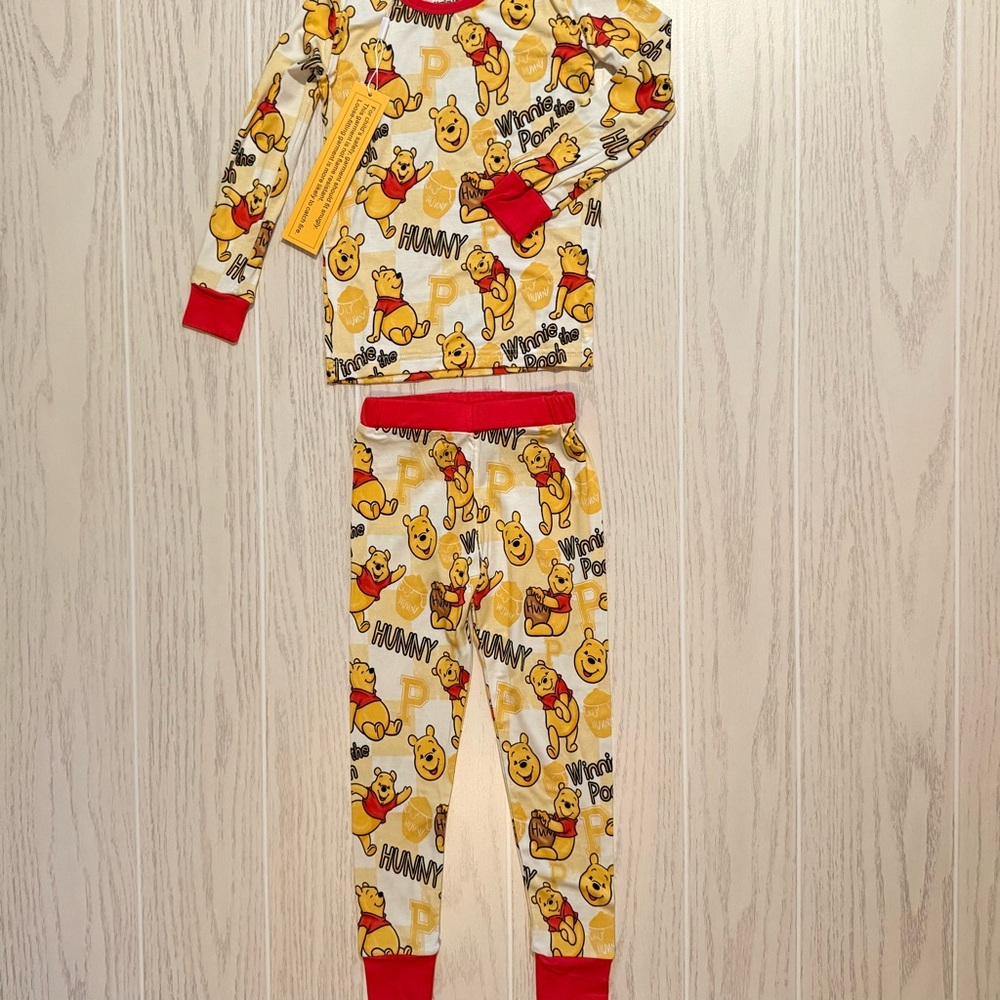 Yaritza Boutique Bamboo Disney‎ Winnie The Pooh 2 pc Pajamas Toddler 3T NEW